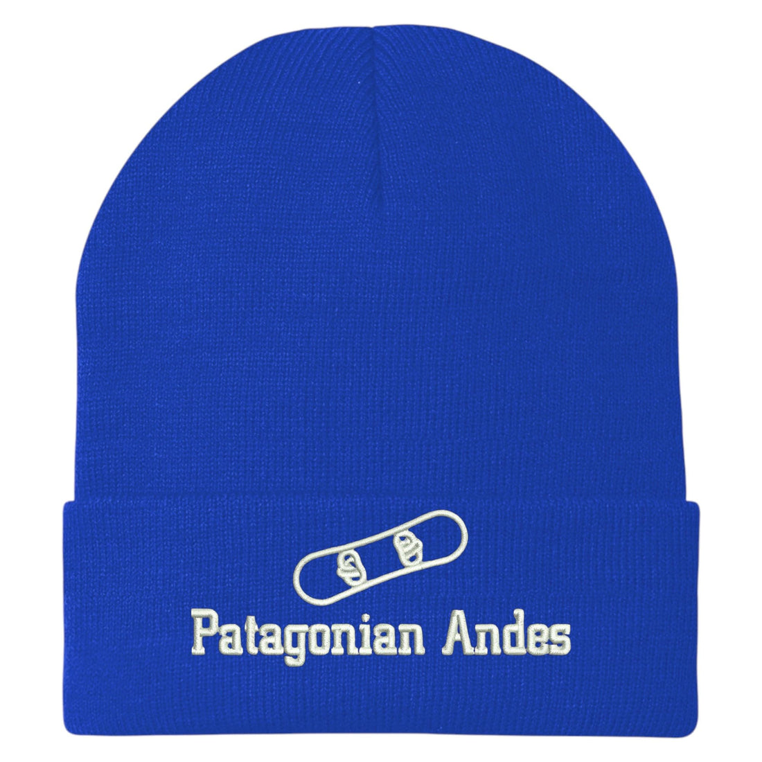 Trendy Apparel Shop Patagonian Andes Snowboard Logo Embroidered Long Cuff Beanie