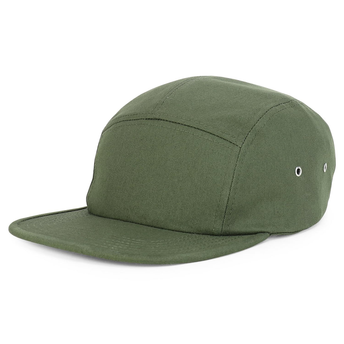 Trendy Apparel Shop XXL Oversized 5 Panel Cotton Bicycle Rider Cap - Olive - 2XL