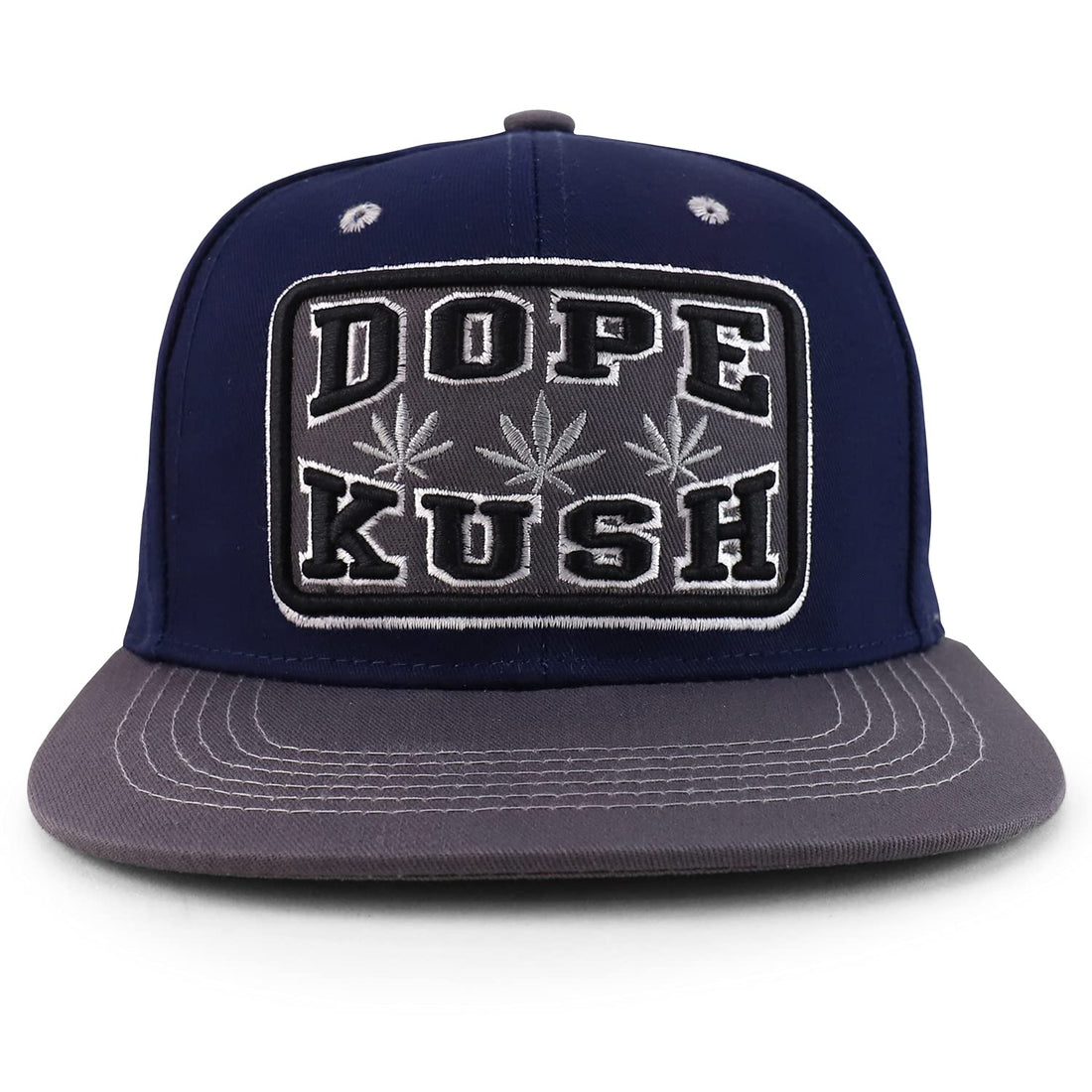 Trendy Apparel Shop DOPE Kush Marijuana Two Tone Flatbill Snapback Cap