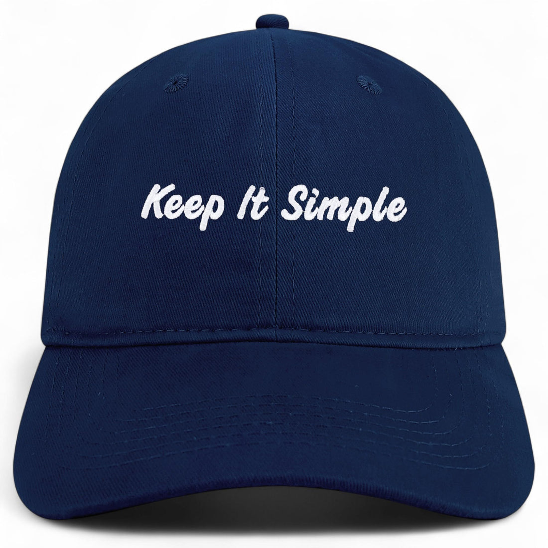 Trendy Apparel Shop Keep It Simple Embroidered Cotton Unstructured Low Profile Dad Hat