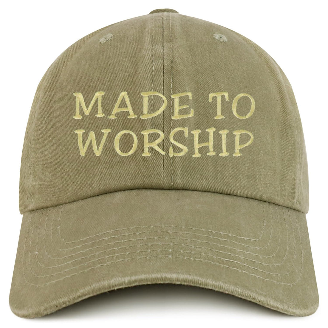 Trendy Apparel Shop Made to Worship Embroidered Pigment Dyed Cotton Baseball Cap