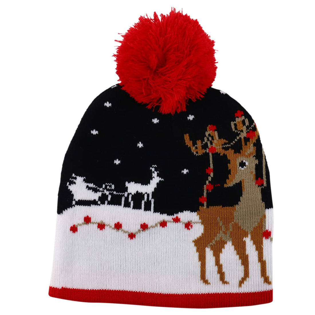 Trendy Apparel Shop 7 Styles Kids Christmas Winter Short Beanies with Pompom