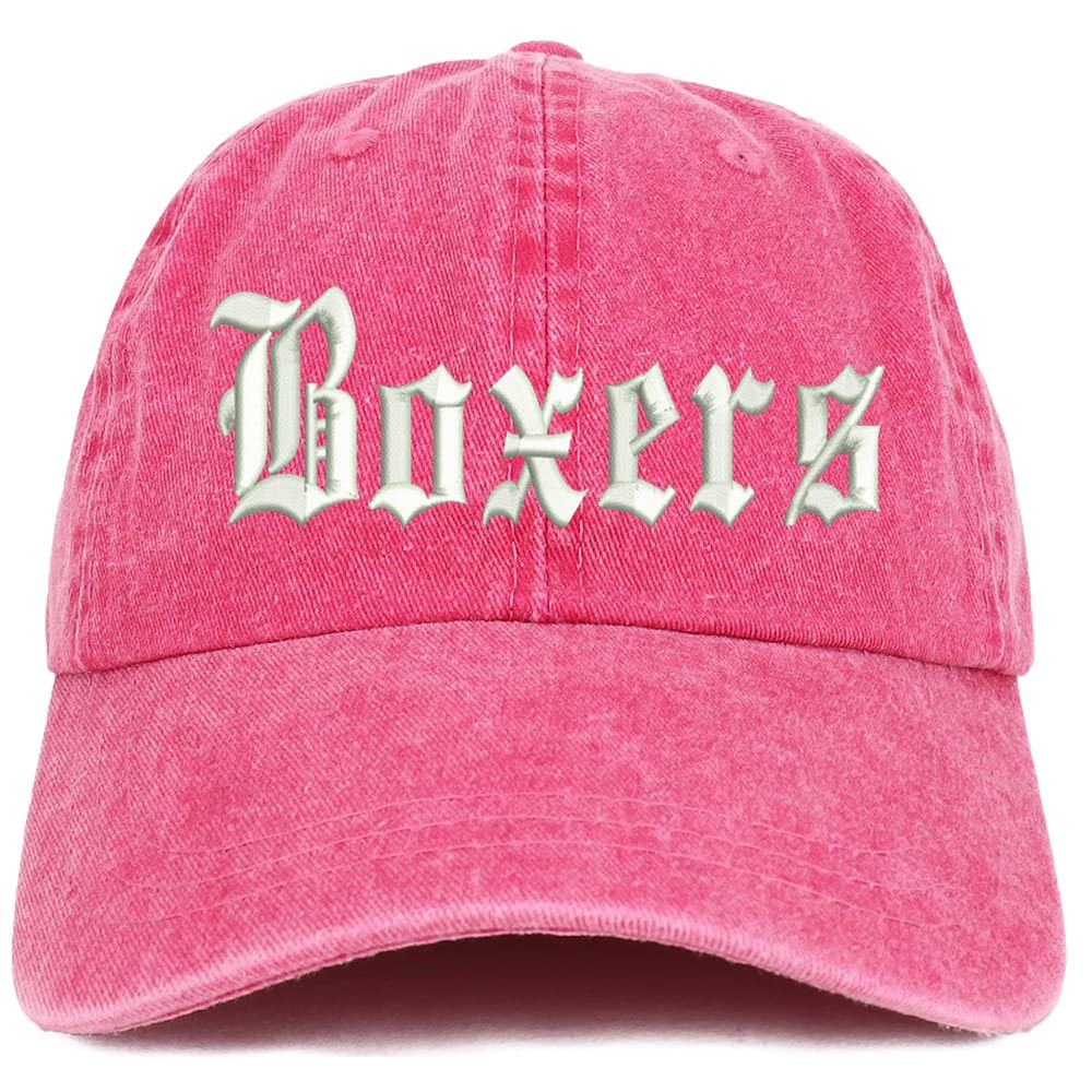 Trendy Apparel Shop Old English Boxers Washed Pigment Dyed Baseball Cap