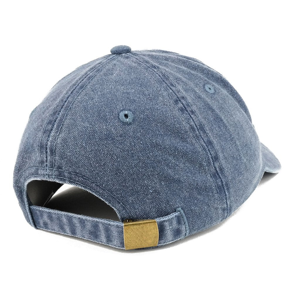 Trendy Apparel Shop Number 9 Patch Pigment Dyed Washed Baseball Cap