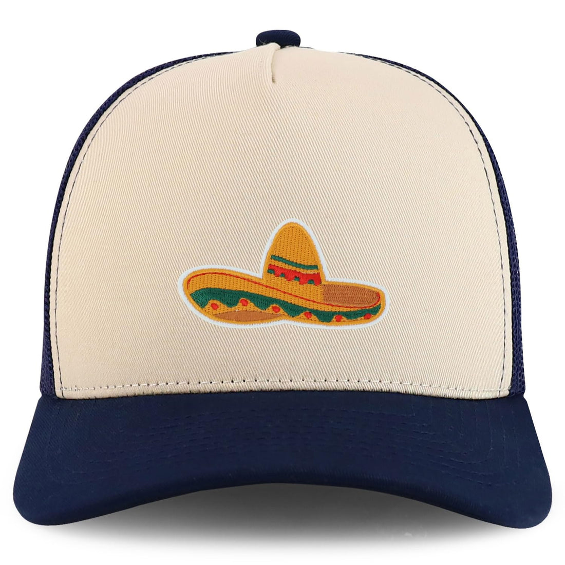 Trendy Apparel Shop Mexican Fiesta Sombrero Embroidered Patch Trucker Cap