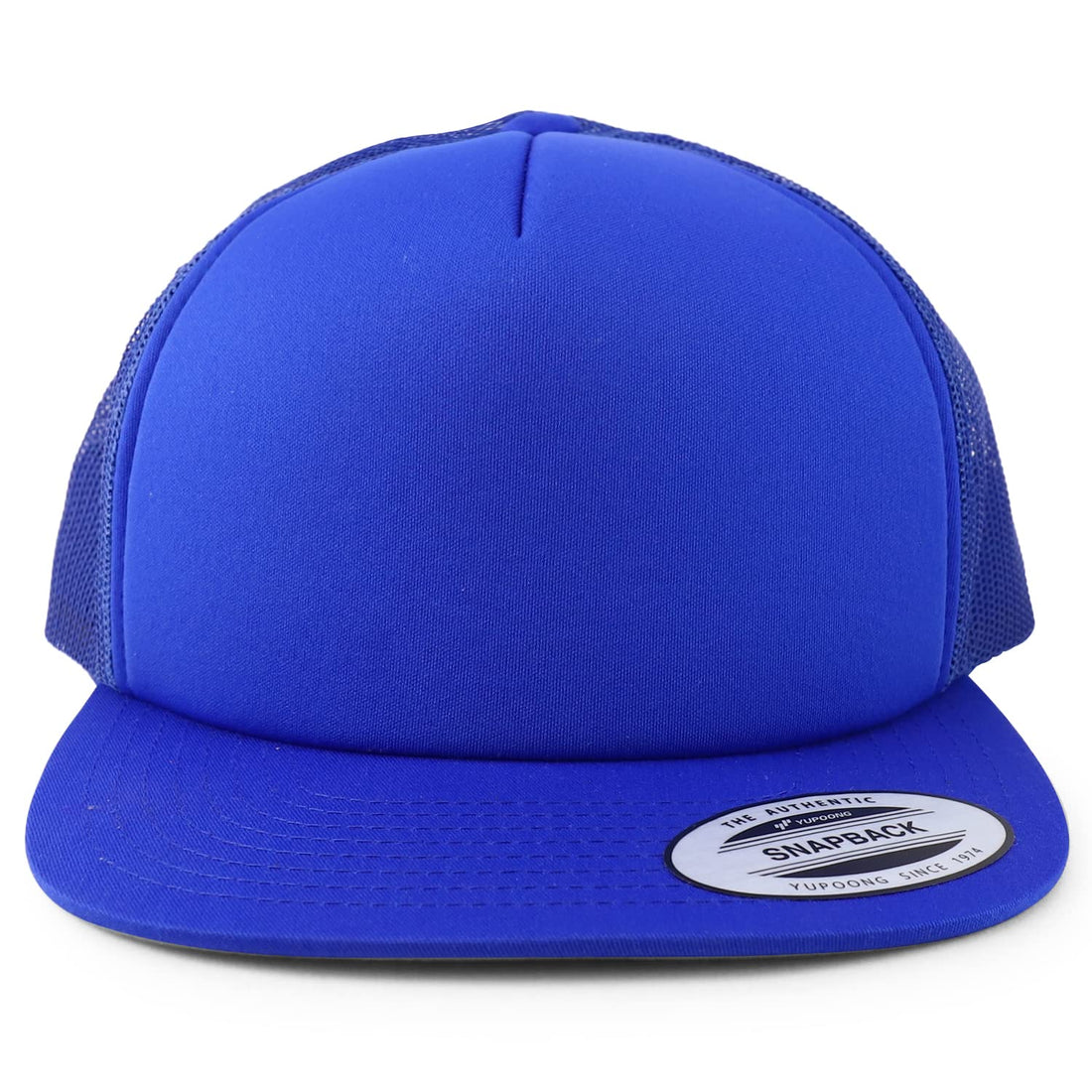 Trendy Apparel Shop XXL Oversize 5 Panel Foam Trucker Flatbill Snapback Cap