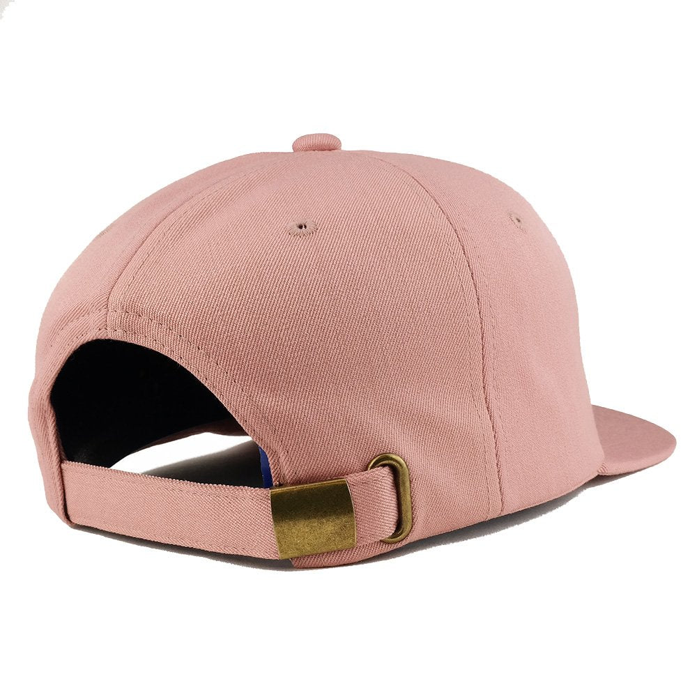 Trendy Apparel Shop Premium Soft Unstructured Flatbill Adjustable Snapback Cap