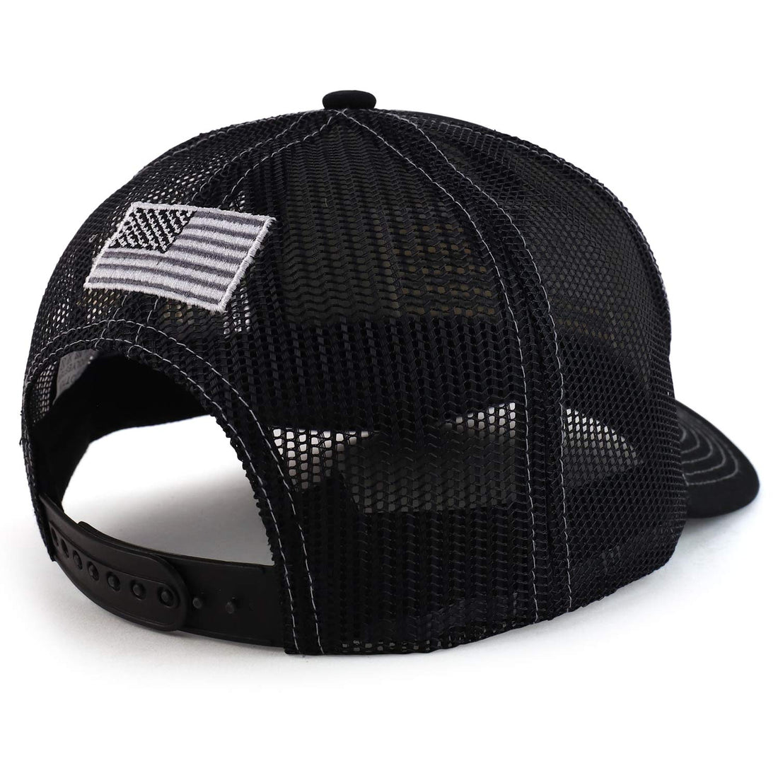 Trendy Apparel Shop 3D USA Flag Embroidered Structured Snapback Mesh Back Cap