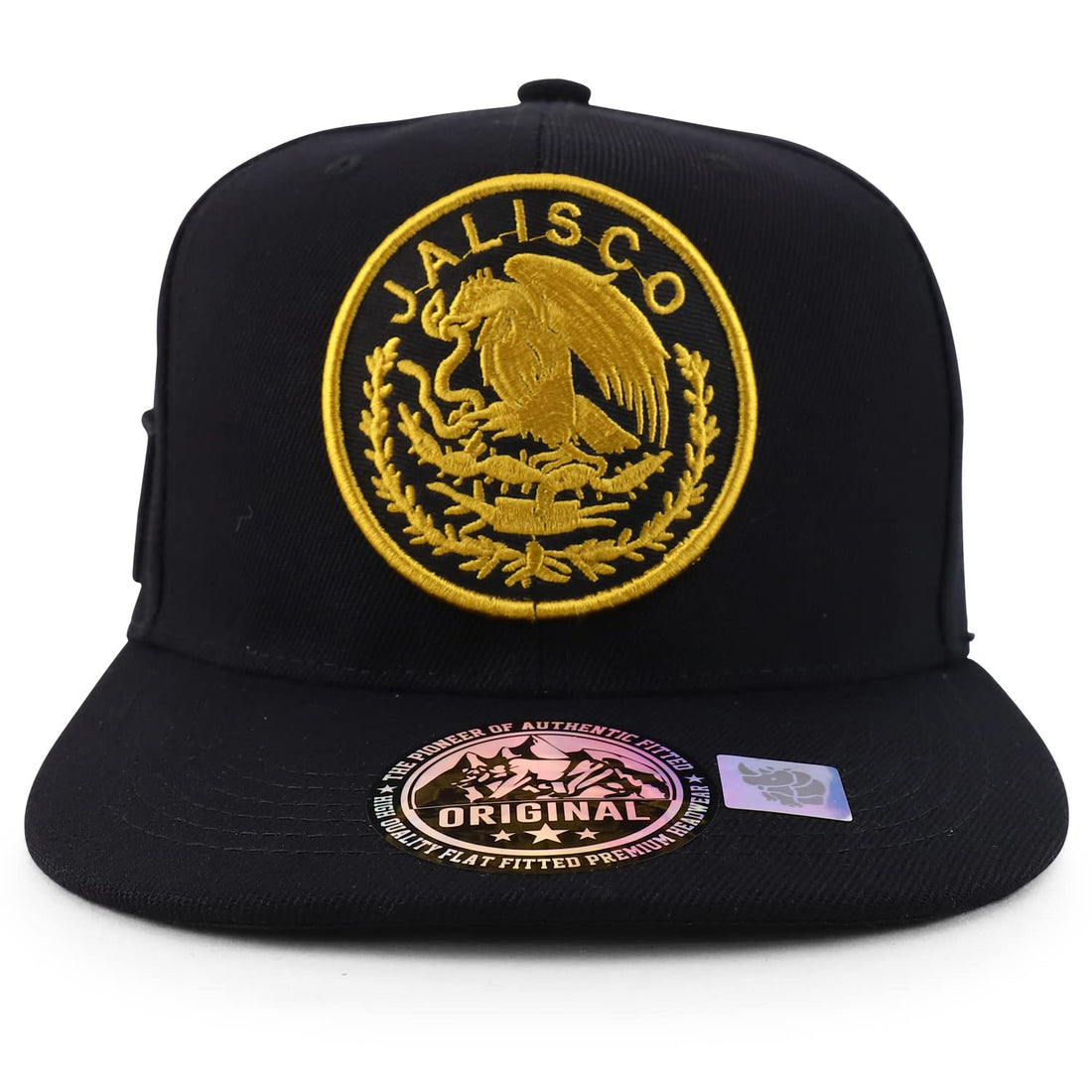 Trendy Apparel Shop Cities of Mexico Circular Logo Embroidered Flatbill Snapback Baseball Cap