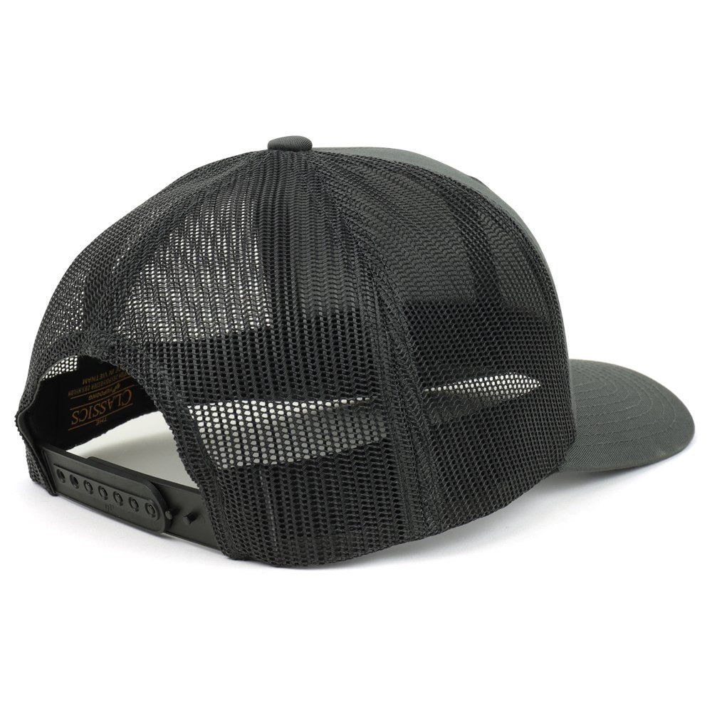 Trendy Apparel Shop Flexfit XXL PI Day Symbol Embroidered Retro Trucker Mesh Cap