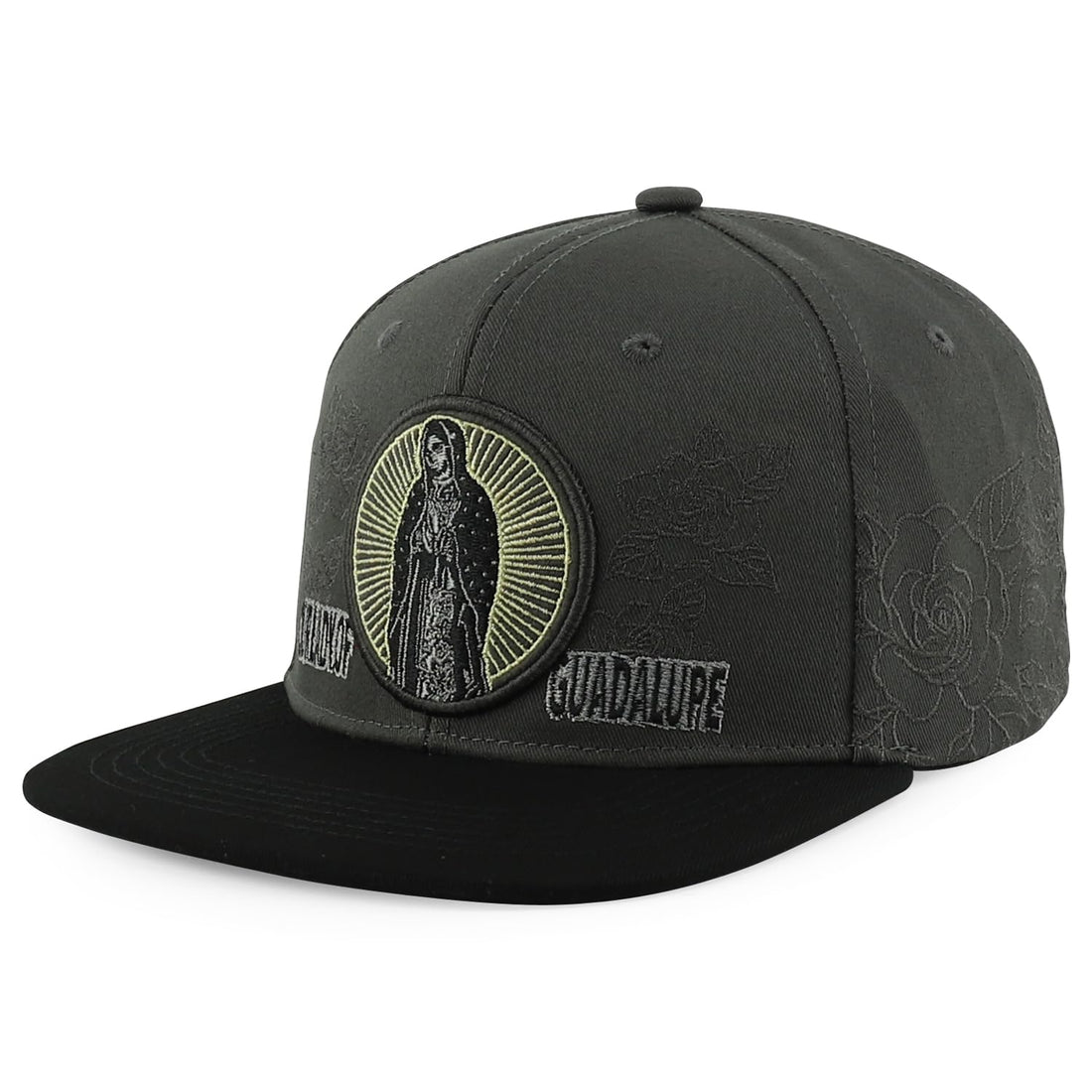 Trendy Apparel Shop Mexico Guadalupe Embroidered Flat Bill Snapback Cap
