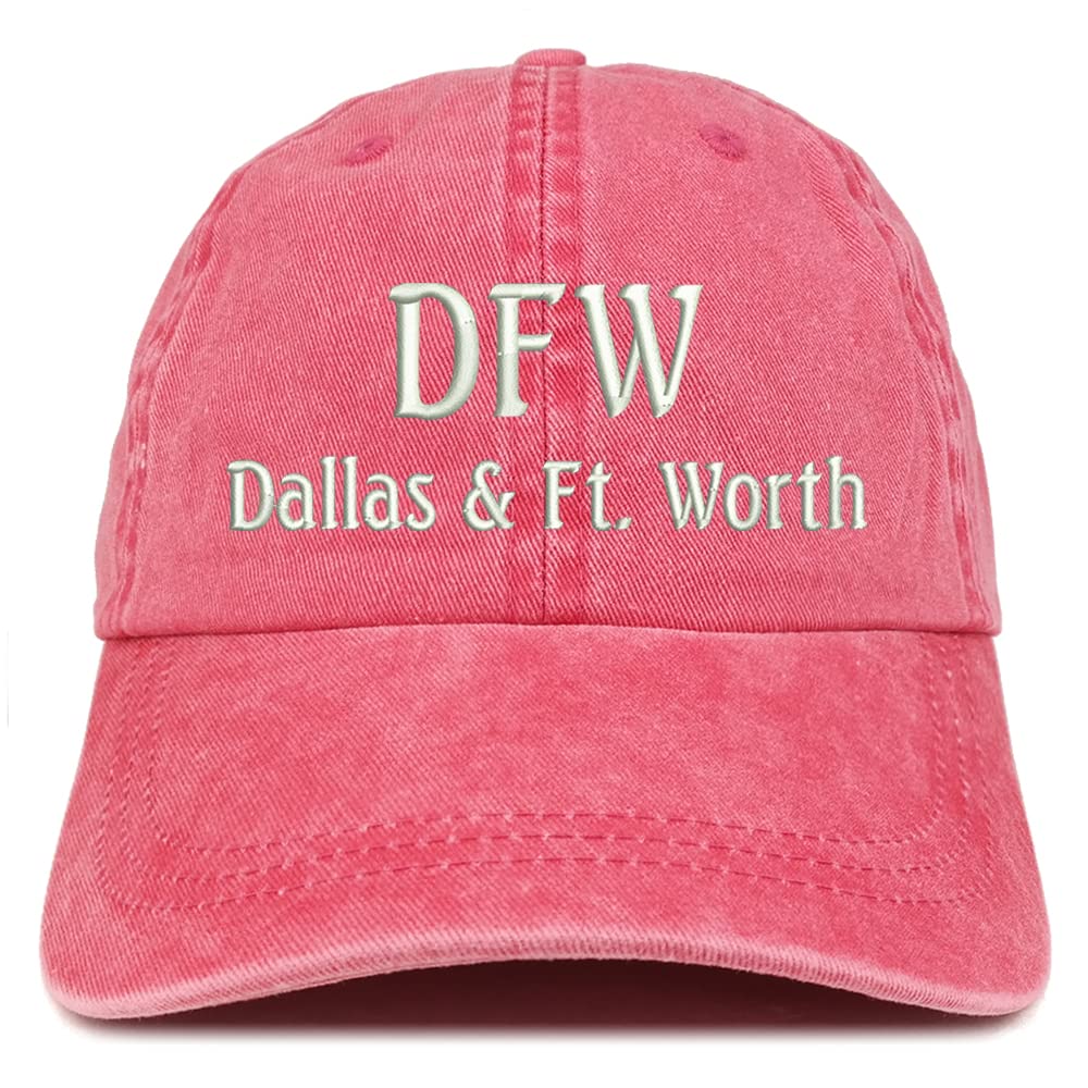 Trendy Apparel Shop DFW Dallas and Fort Worth Embroidered Pigment Dyed Washed Baseball Cap