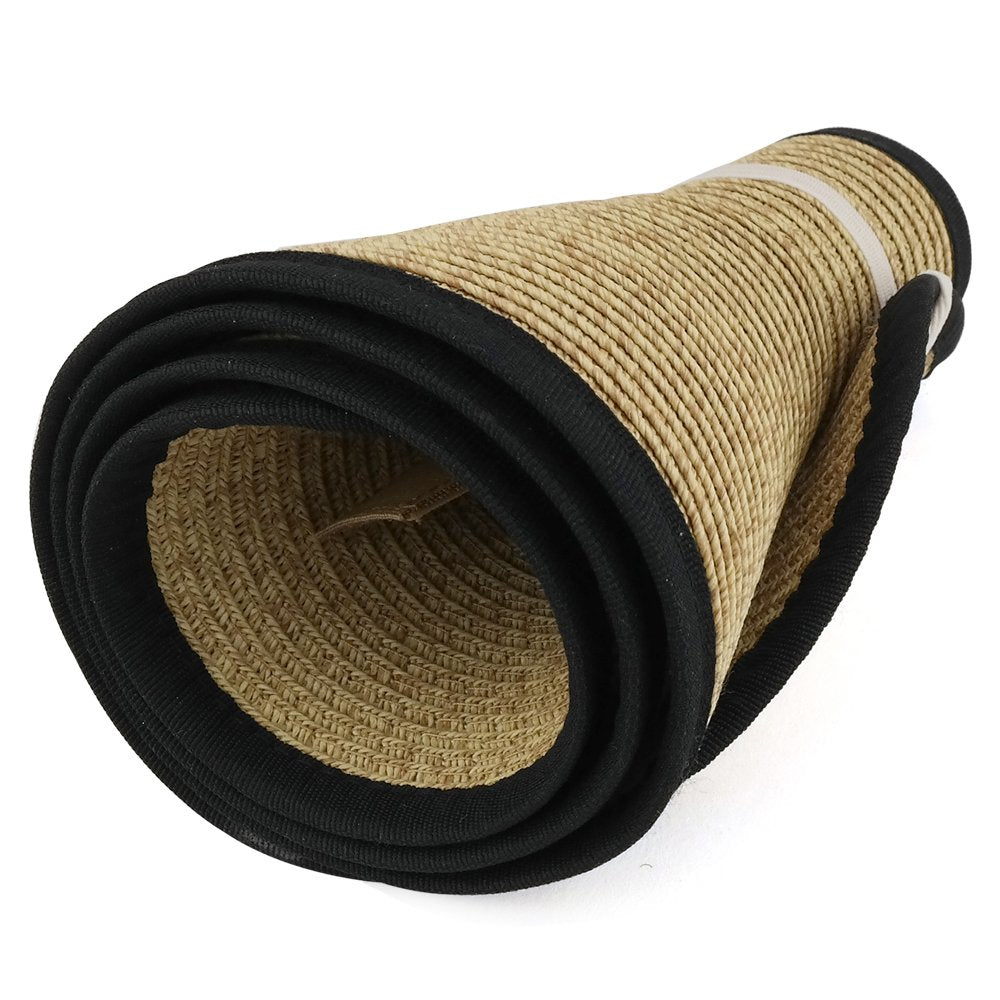 Trendy Apparel Shop Womens UPF 50+ Paper Braid Large Rolled Visor UV Protection Hat