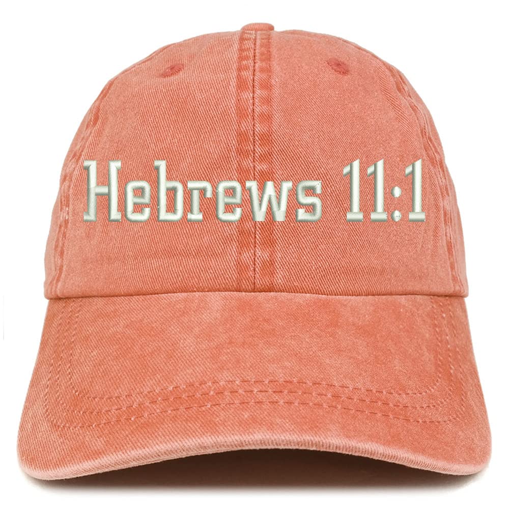 Trendy Apparel Shop Hebrews 11:1 Washed Pigment Dyed Baseball Cap
