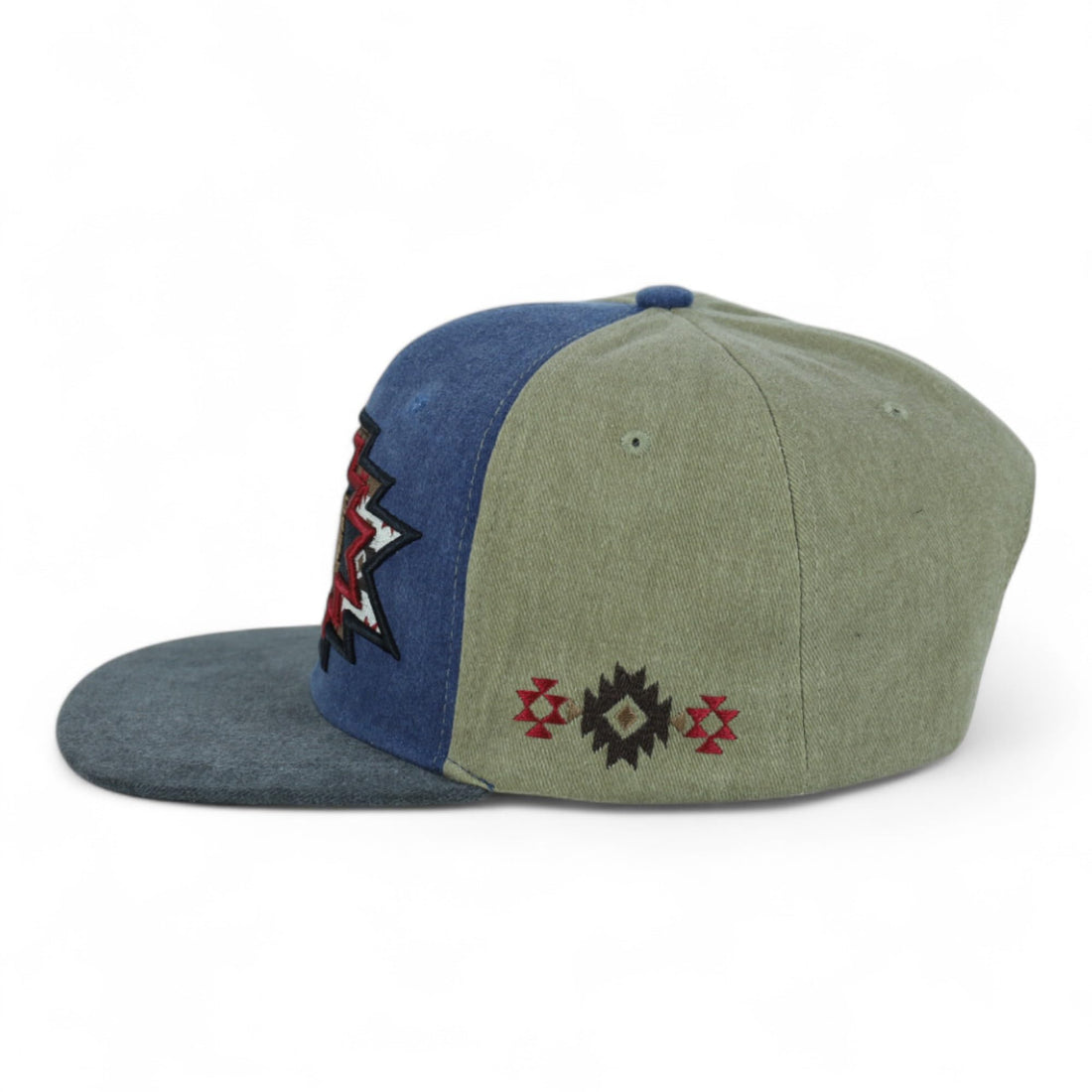 Trendy Apparel Shop Rodeo Design Embroidered Washed Cotton Flat Bill Snapback Cap