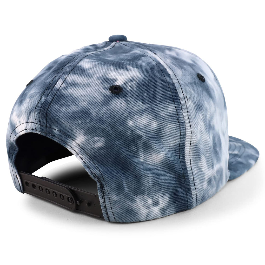 Trendy Apparel Shop Plain 100% Cotton Tie Dyed Pattern Flatbill Snapback Baseball Cap