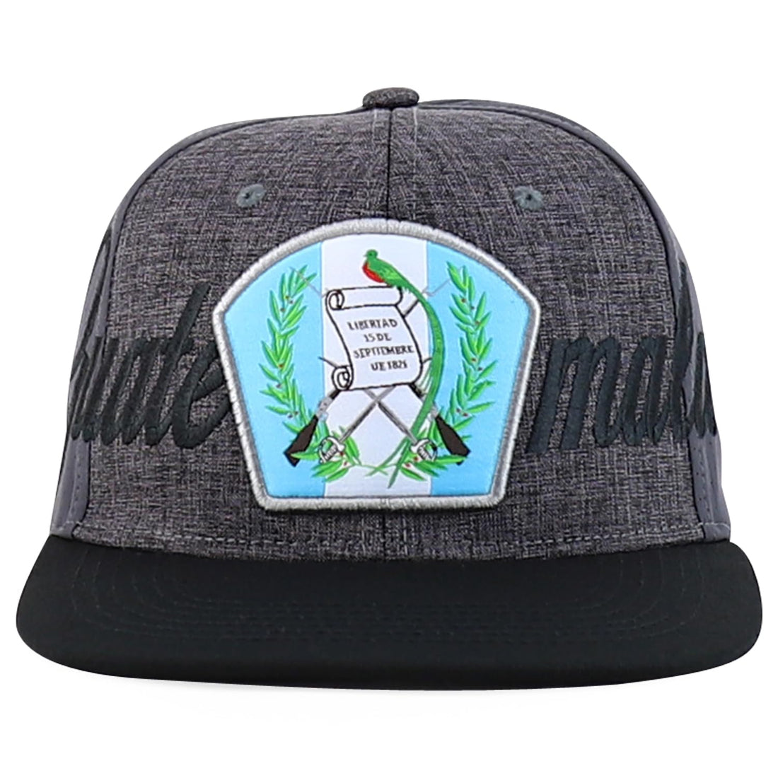 Trendy Apparel Shop Central America States Embroidered Mesh Back Flat Bill Cap
