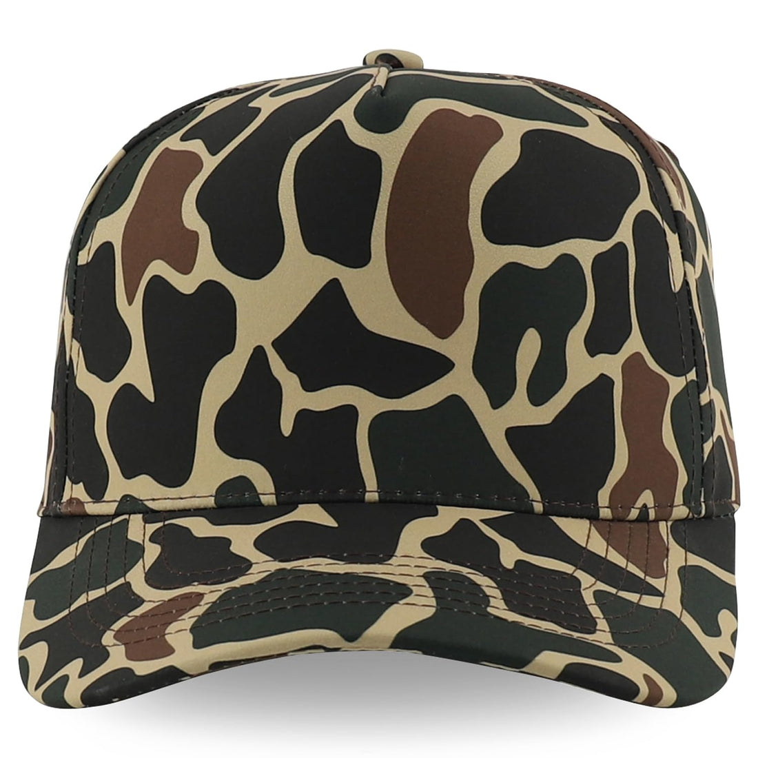 Trendy Apparel Shop A Frame 5 Panel Structured Crown Duck Camo Baseball Cap