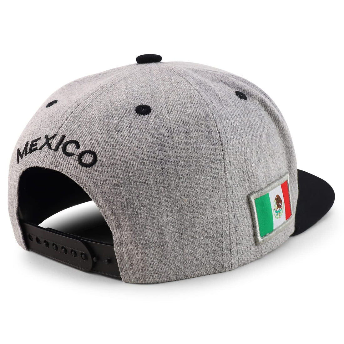 Trendy Apparel Shop Cities of Mexico Circular Logo Embroidered Flatbill Snapback Baseball Cap