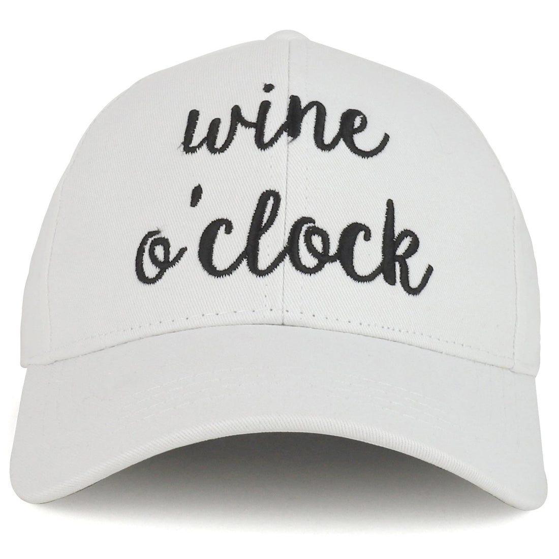 Trendy Apparel Shop Wine O'Clock Cursive Text Embroidered Cotton Baseball Cap