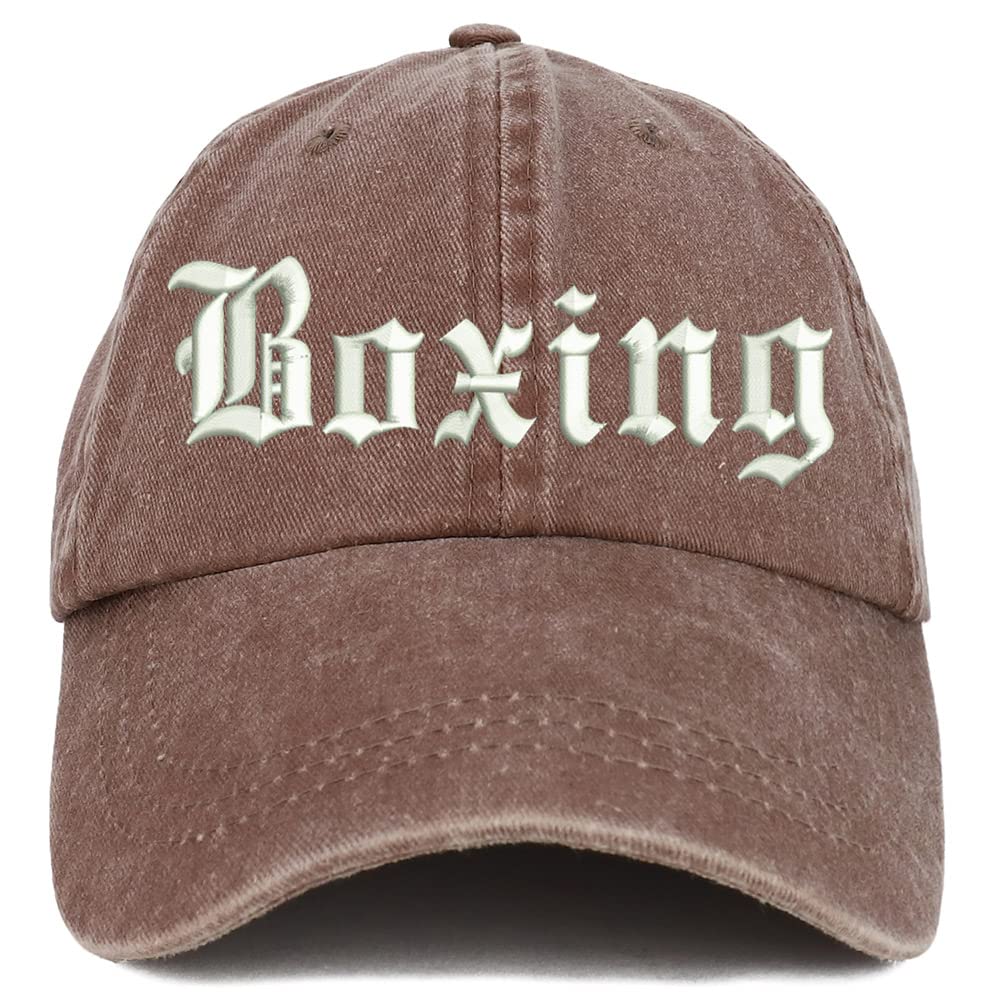 Trendy Apparel Shop Old English Boxing Washed Pigment Dyed Baseball Cap