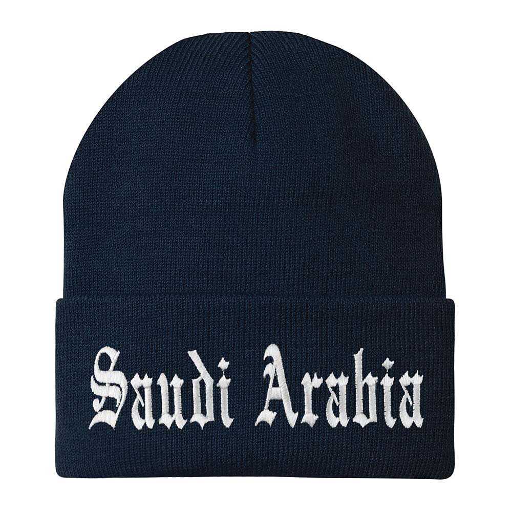 Trendy Apparel Shop Saudi Arabia Old English Embroidered Long Cuff Beanie