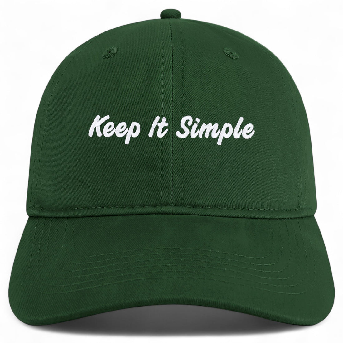 Trendy Apparel Shop Keep It Simple Embroidered Cotton Unstructured Low Profile Dad Hat