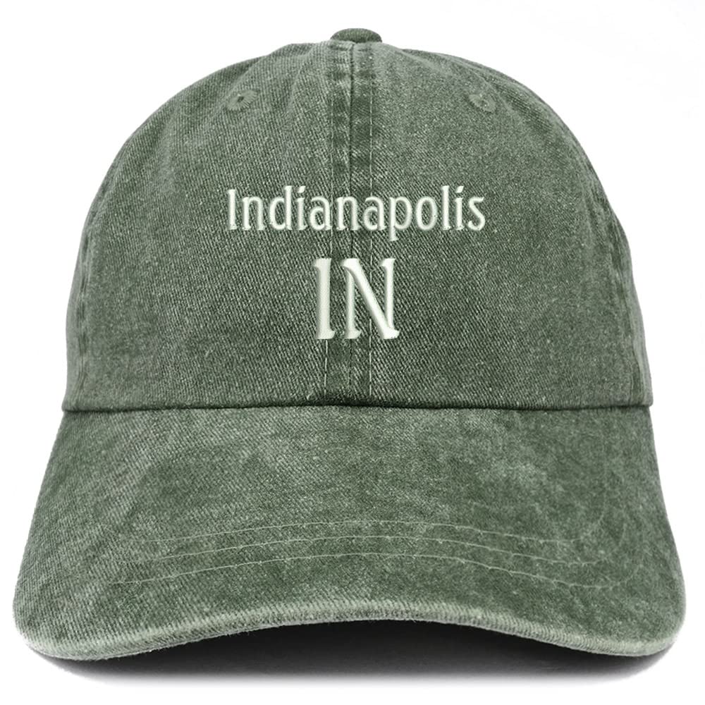 Trendy Apparel Shop Indianapolis in Embroidered Pigment Dyed Washed Baseball Cap