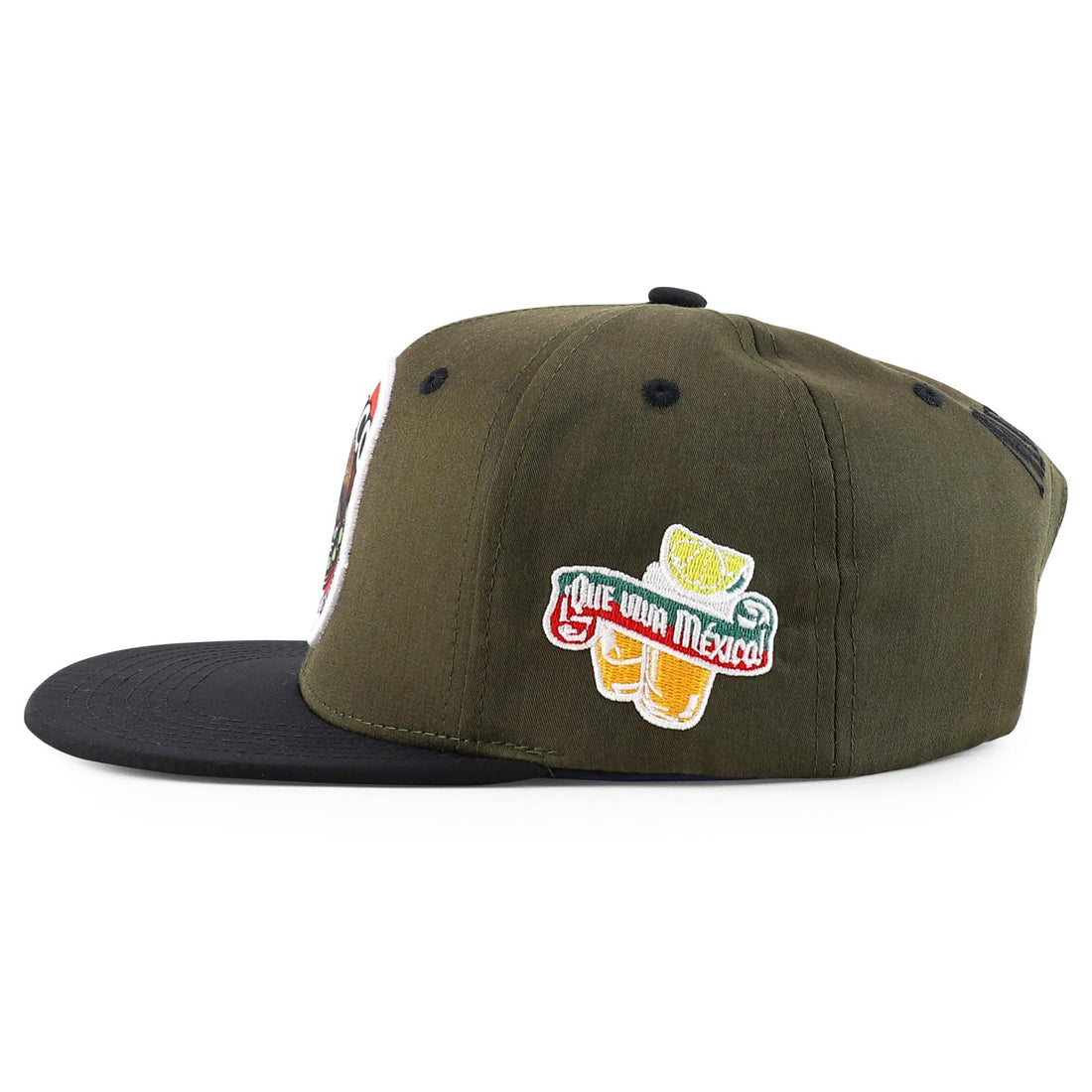 Trendy Apparel Shop 6 Panel Structured Mexico Eagle Flat Bill Snapback Baseball Cap