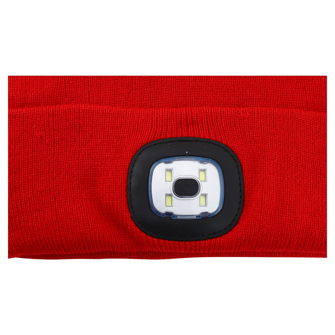 Trendy Apparel Shop LED Light Rechargeable Winter Long Cuff Beanie