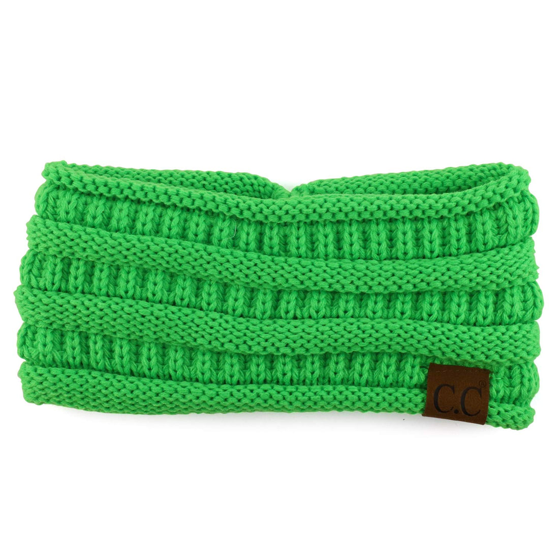 Trendy Apparel Shop Women's Solid Ribbed Knit Ponytail Button Headband
