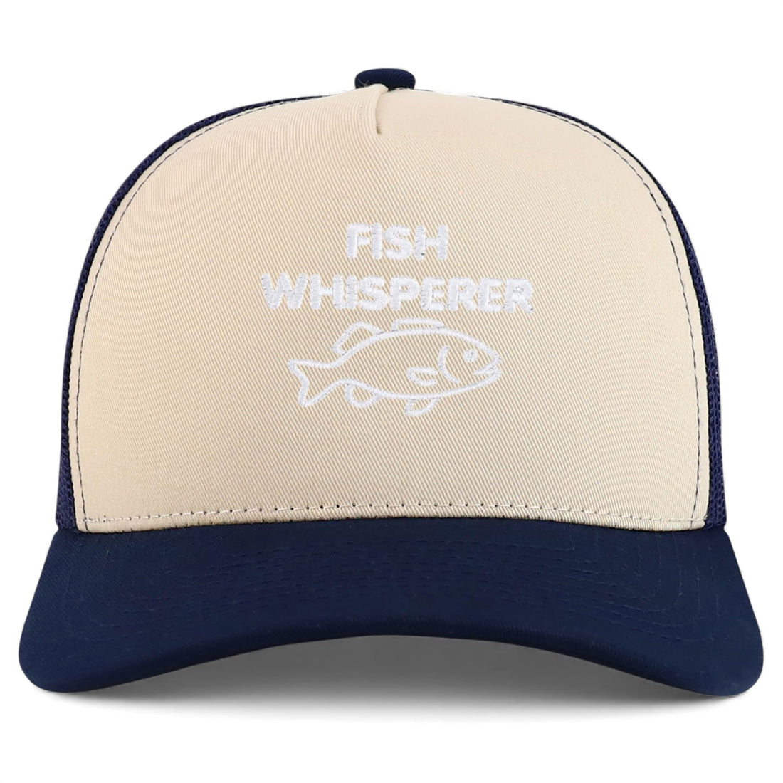 Trendy Apparel Shop Fish Whisperer Embroidered 5 Panel Snapback Trucker Cap