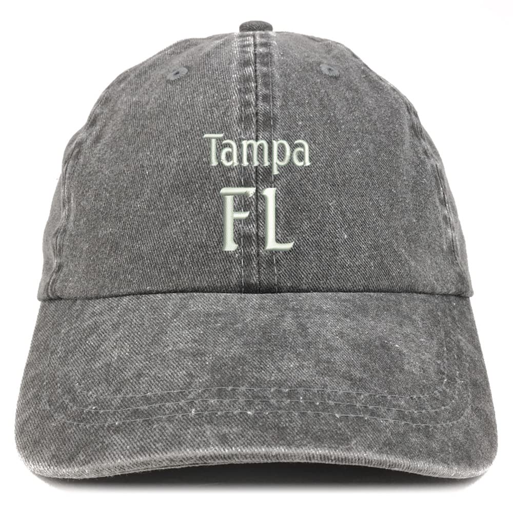 Trendy Apparel Shop Tampa FL Embroidered Pigment Dyed Washed Baseball Cap