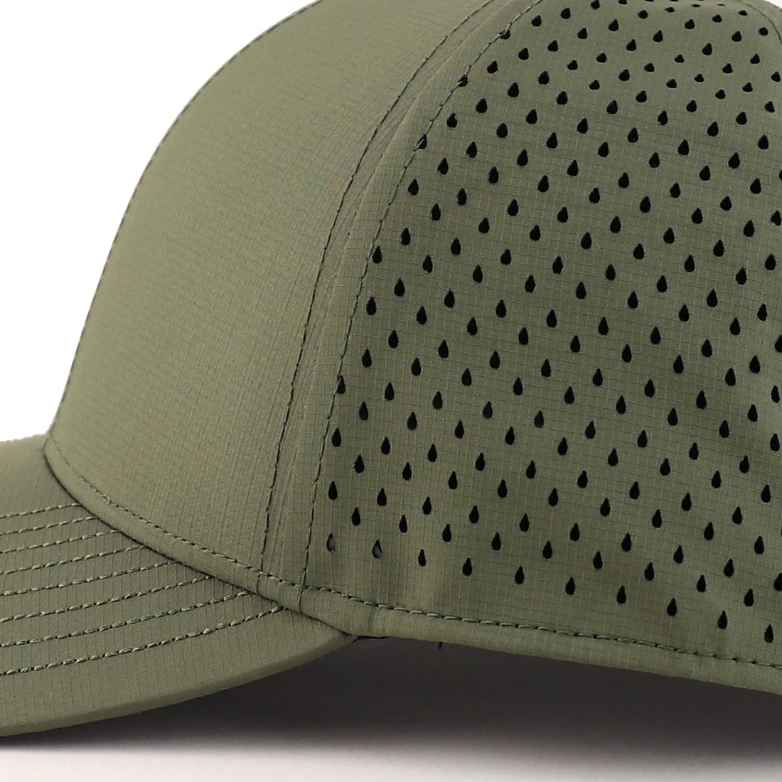 Trendy Apparel Shop Oversize XXL Laser Cut Holes Back Performance Snapback Ball Cap