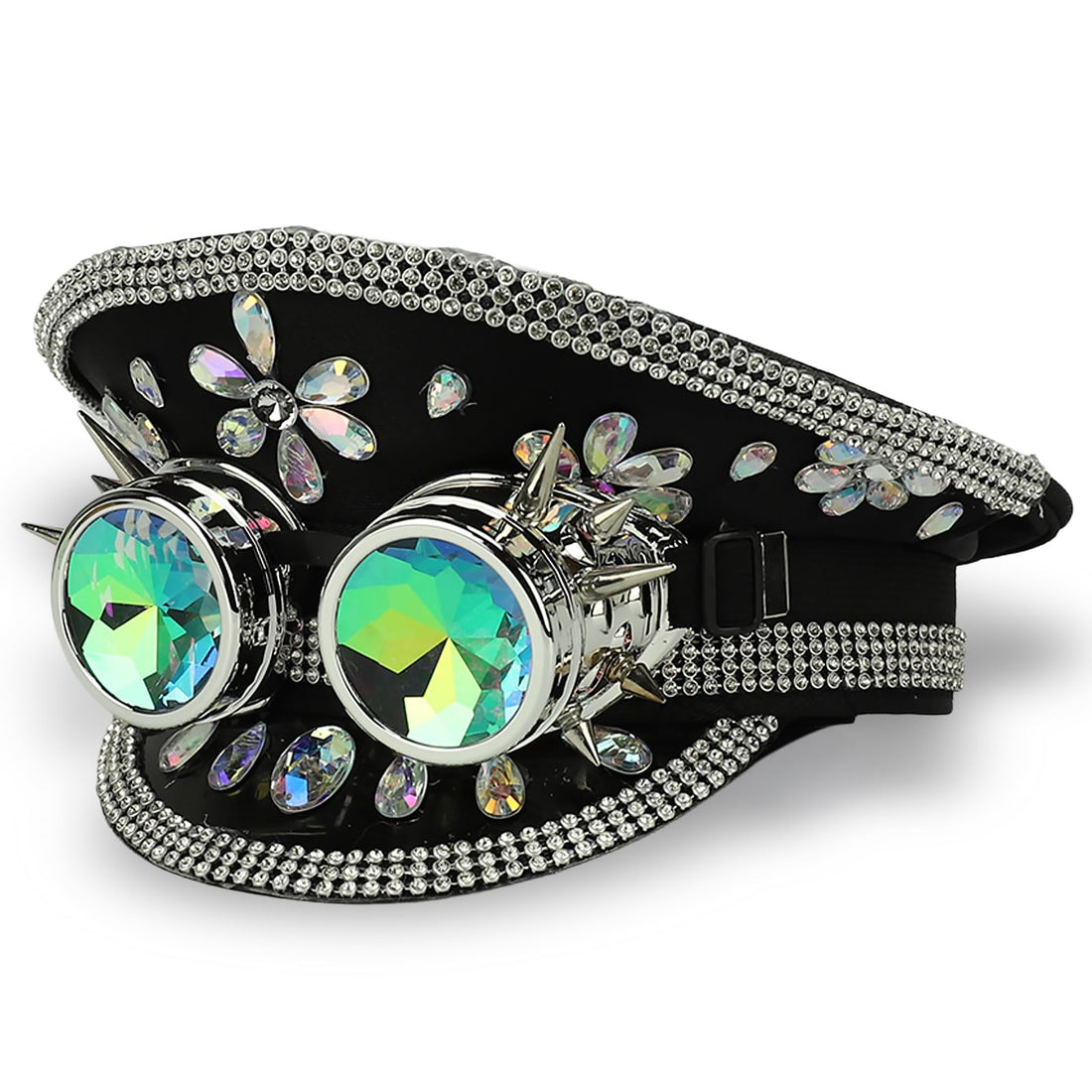 Trendy Apparel Shop Festival Party Sparkly Sequin Rhinestone Captain Hat