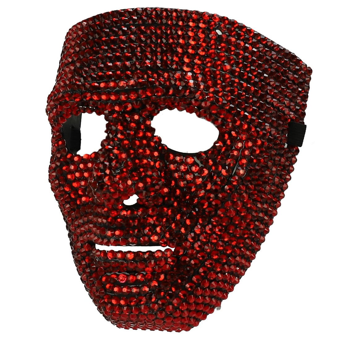 Trendy Apparel Shop Bling Rhinestone Skull Half Mask Costume Accessory
