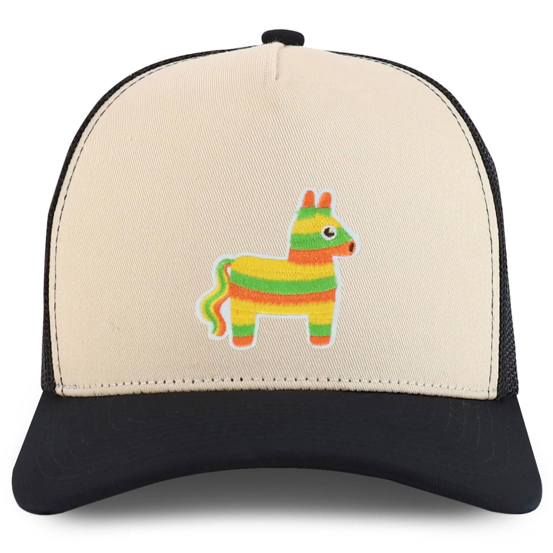 Trendy Apparel Shop Mexican Fiesta Pinata Donkey Embroidered Patch Trucker Cap