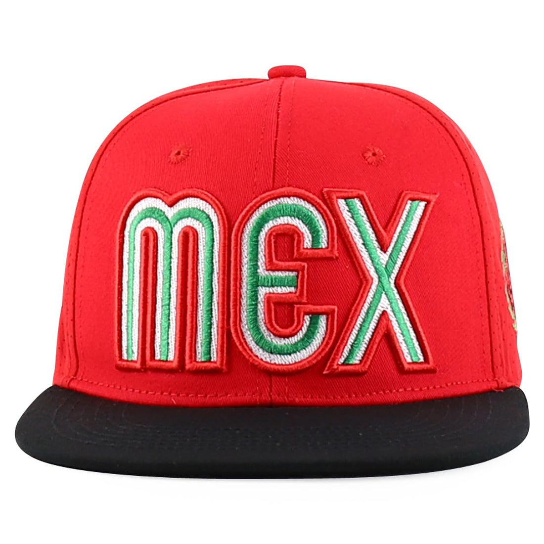Trendy Apparel Shop Mexico Eagle Embroidered Laser Punching Mesh Back Flatbill Snapback Cap
