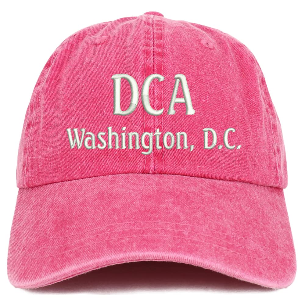Trendy Apparel Shop DCA Washington DC Embroidered Pigment Dyed Washed Baseball Cap