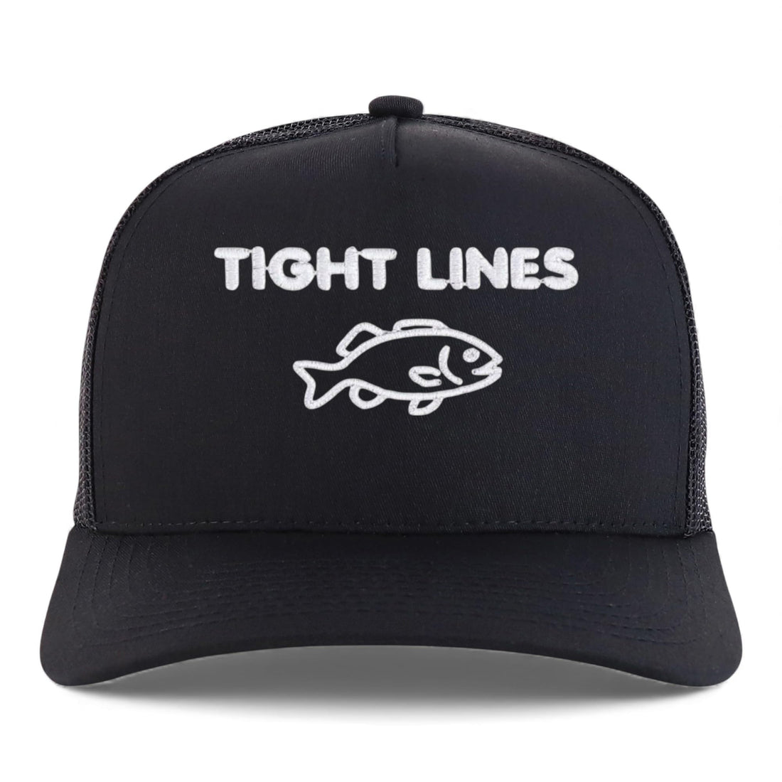 Trendy Apparel Shop Tight Lines Embroidered 5 Panel Snapback Trucker Cap