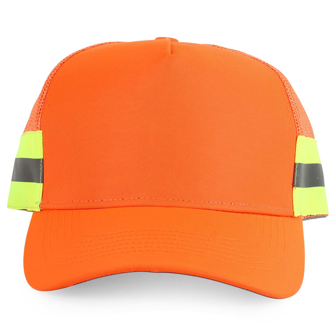 Trendy Apparel Shop XXL Oversized Reflective High Visibility Safety Trucker Cap