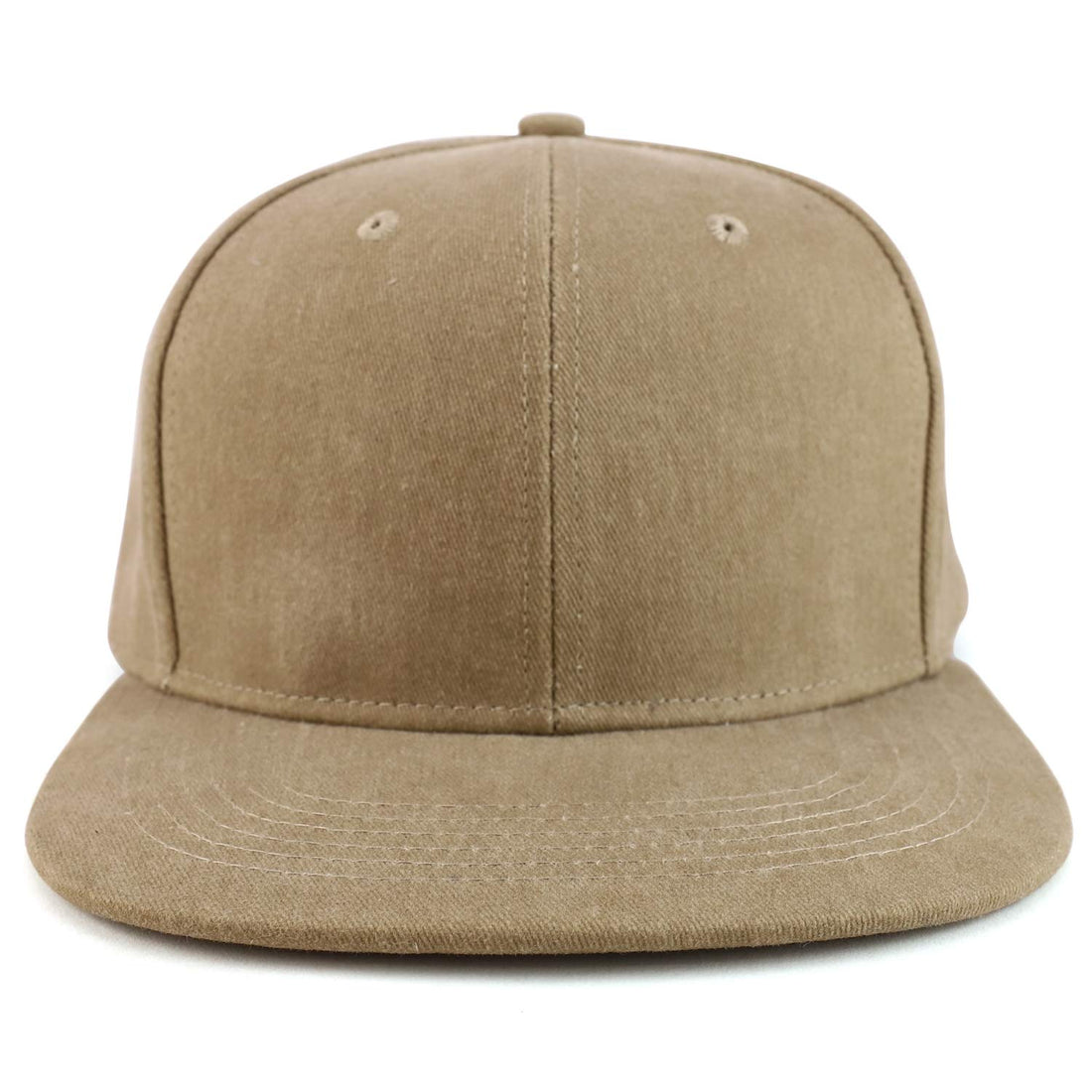 Trendy Apparel Shop Oversized XXL Plain Pigment Dyed Flatbill Snapback Cap