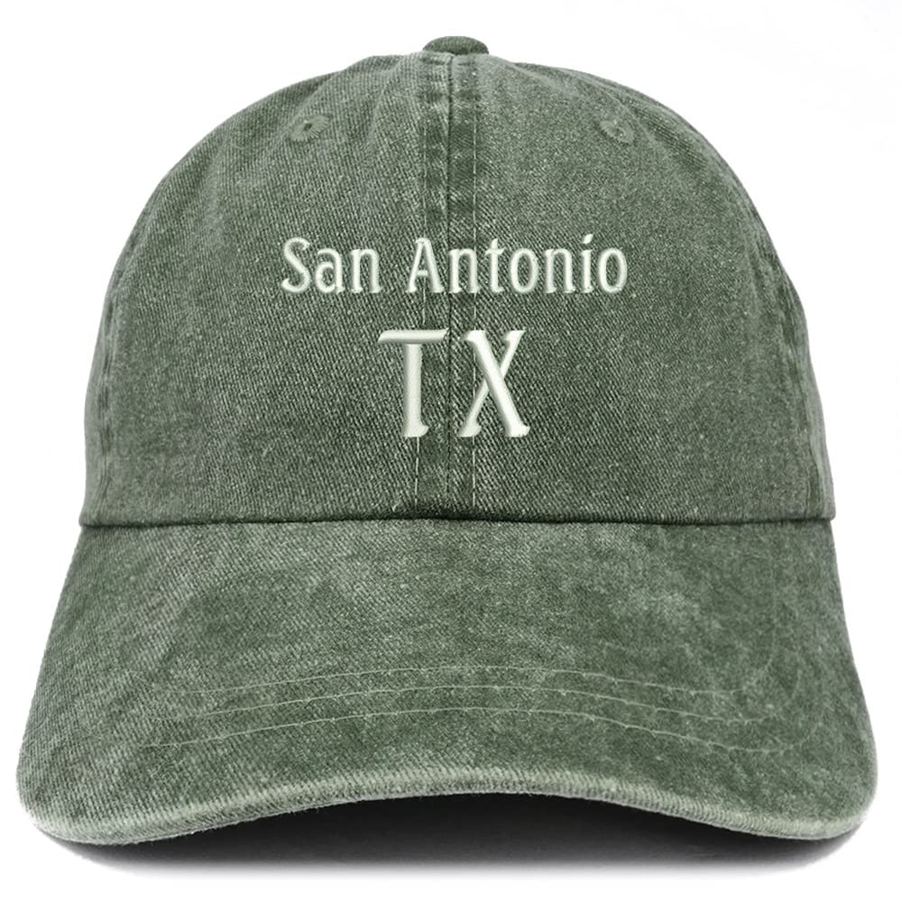 Trendy Apparel Shop San Antonio TX Embroidered Pigment Dyed Washed Baseball Cap