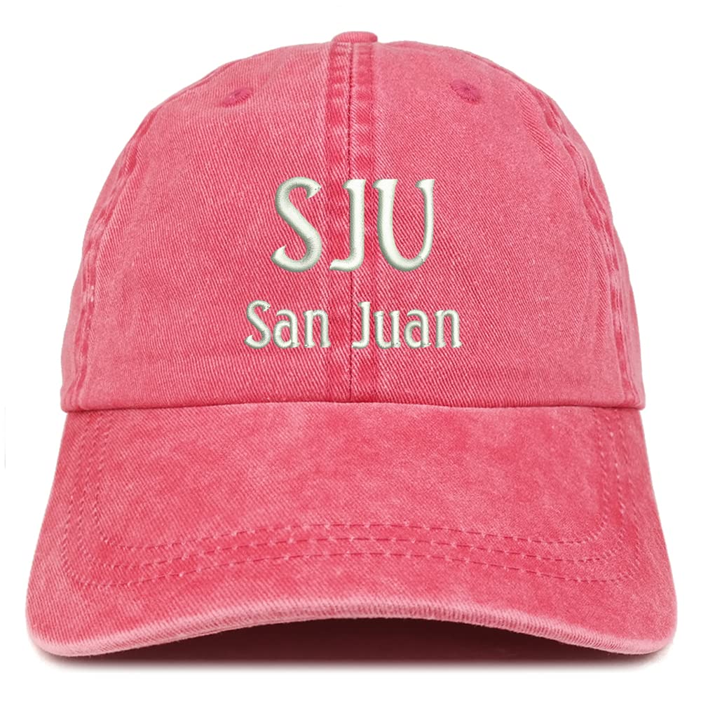 Trendy Apparel Shop SJU San Juan Embroidered Pigment Dyed Washed Baseball Cap