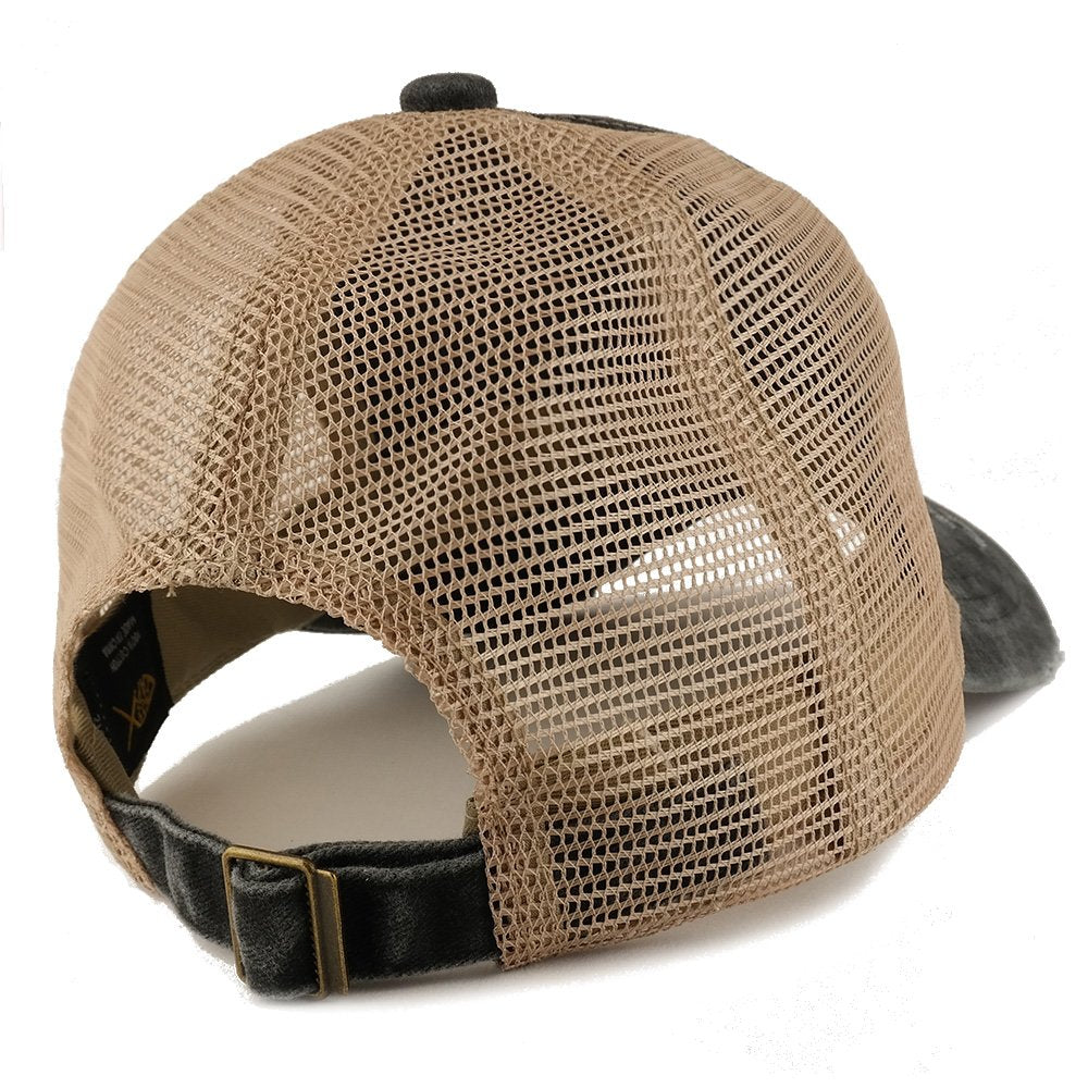 Trendy Apparel Shop Texas Outline Pigment Dyed Front Mesh Back Frayed Bill Cap