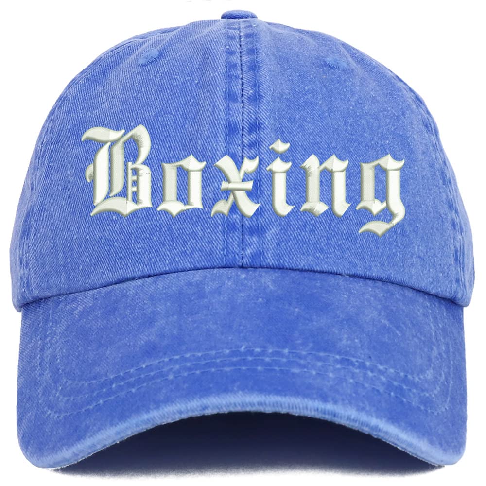 Trendy Apparel Shop Old English Boxing Washed Pigment Dyed Baseball Cap