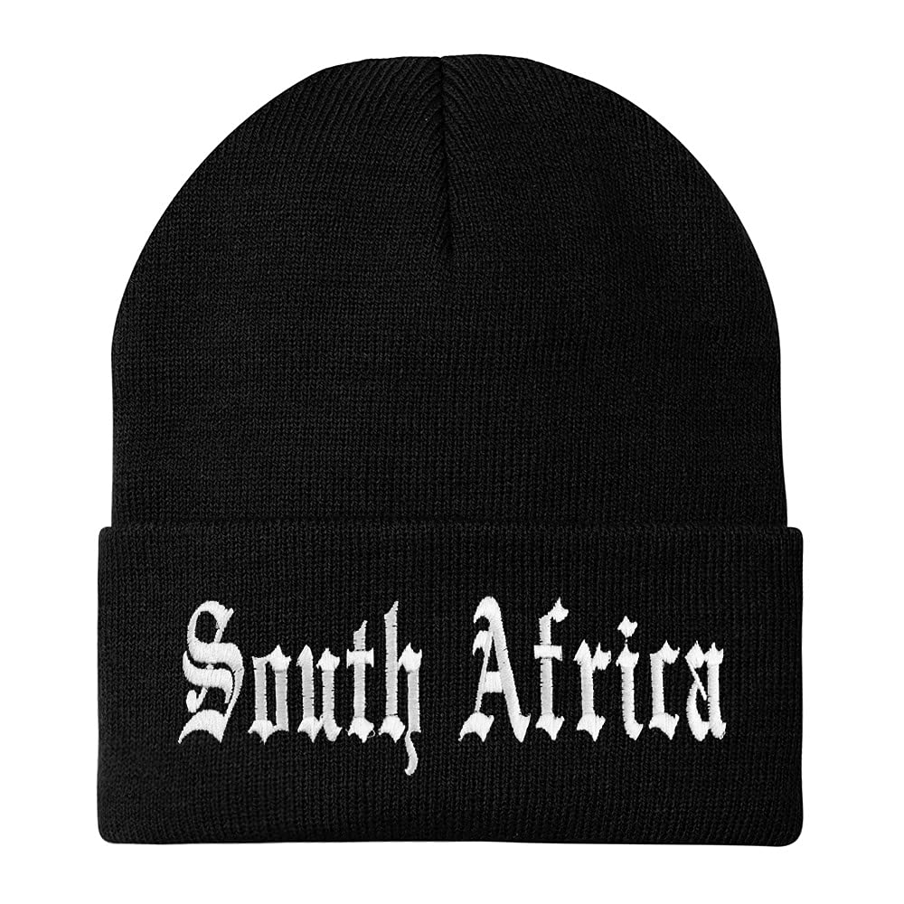 Trendy Apparel Shop South Africa Old English Embroidered Long Cuff Beanie