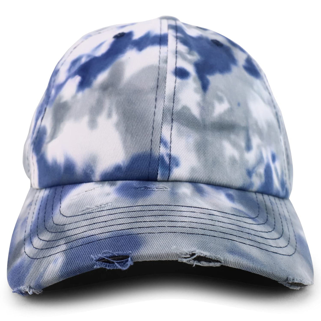 Trendy Apparel Shop Plain Cotton Tie Dyed Patterned Soft Crown Baseball Cap