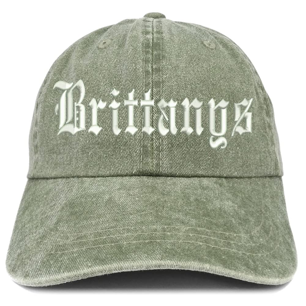 Trendy Apparel Shop Old English Brittanys Washed Pigment Dyed Baseball Cap
