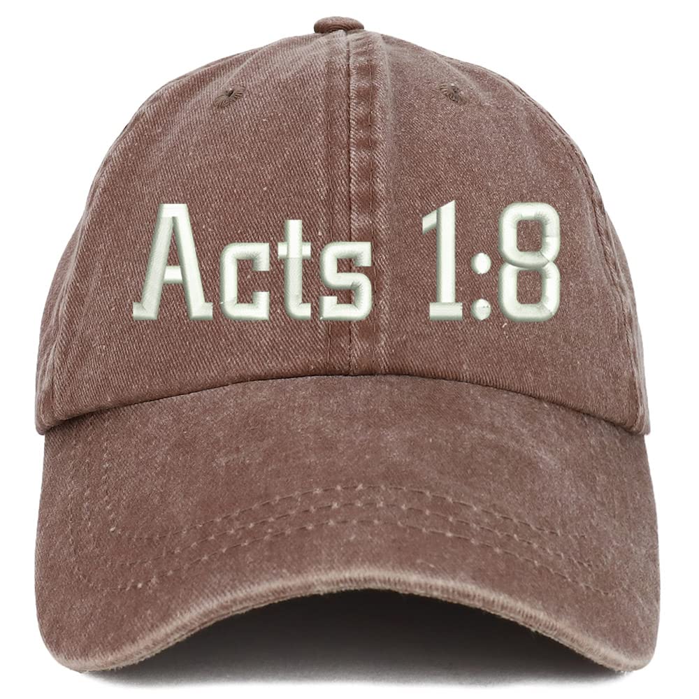 Trendy Apparel Shop Acts 1:8 Washed Pigment Dyed Baseball Cap